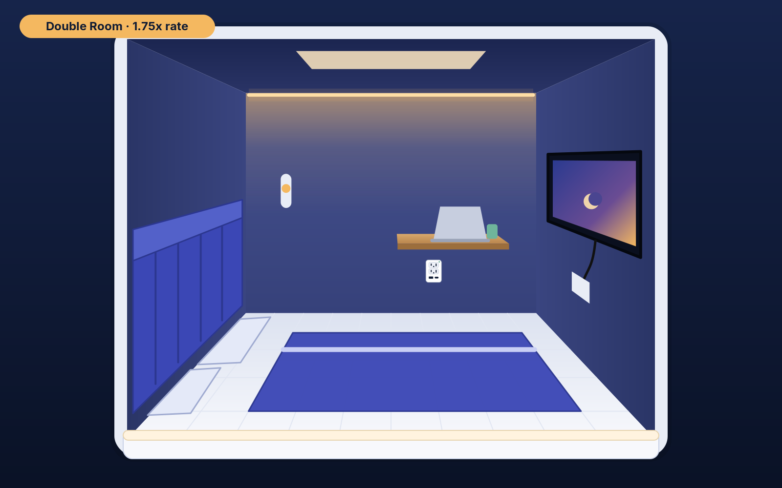 Double room concept illustration